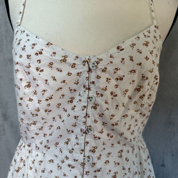 Madewell Alexa Bodice Button Down Midi Dress Dainty Floral Sz 2 Crisscross Back - Picture 6 of 13